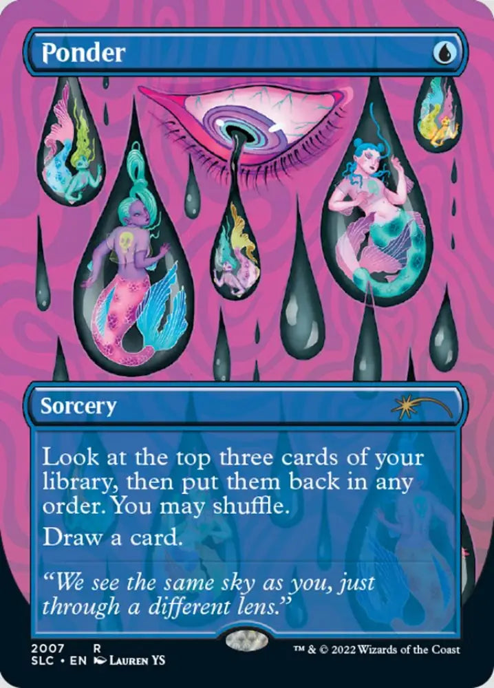 Ponder (Borderless) [Secret Lair 30th Anniversary Countdown Kit] - MTG Single