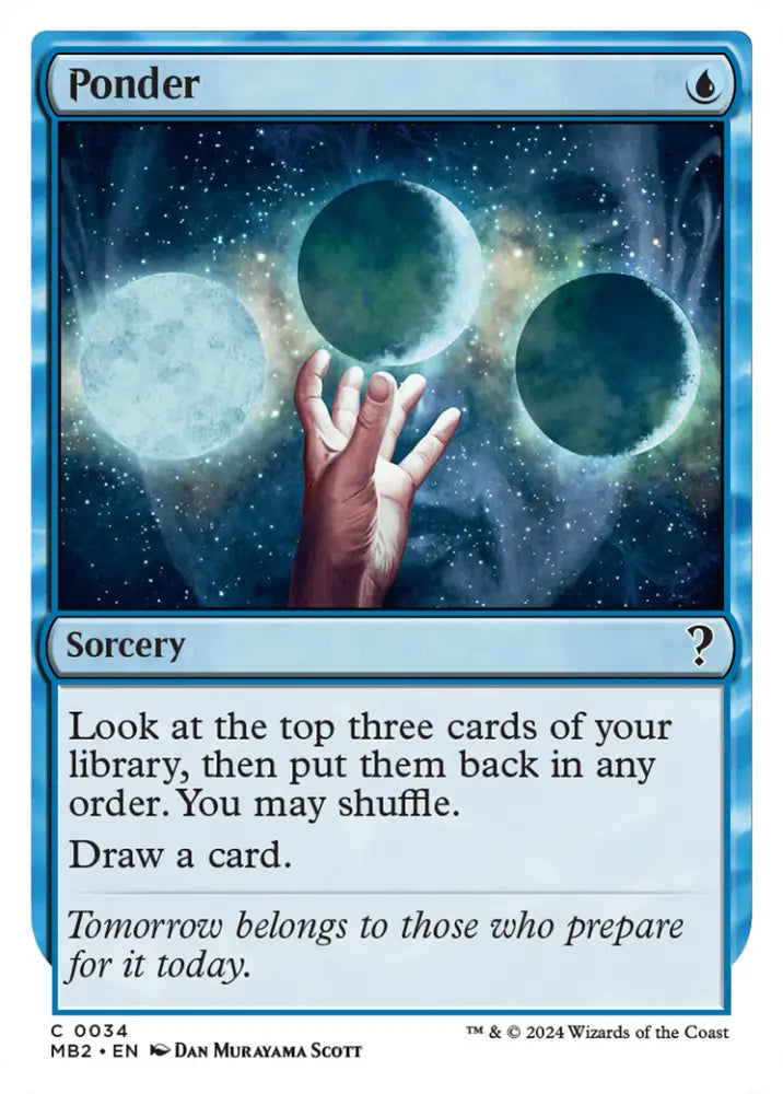 Ponder (White Border) [Mystery Booster 2] - MTG Single