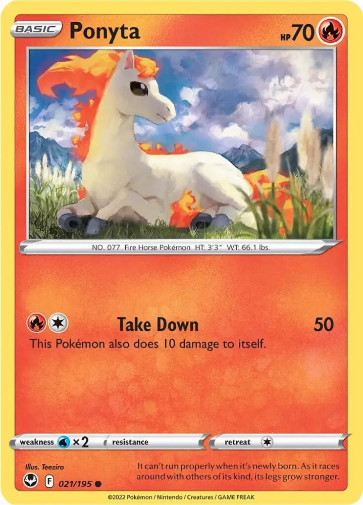Ponyta (021/195) [Sword & Shield: Silver Tempest] - Pokemon Single