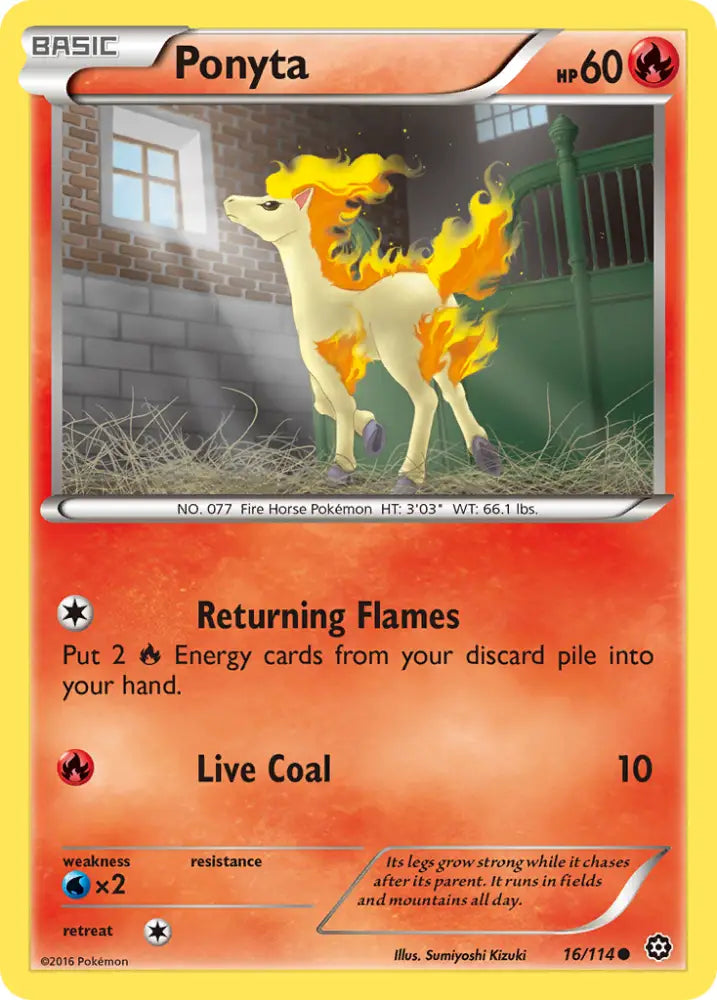 Ponyta (16/114) [XY: Steam Siege] - Pokemon Single