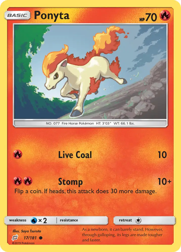 Ponyta (17/181) [Sun & Moon: Team Up] - Pokemon Single