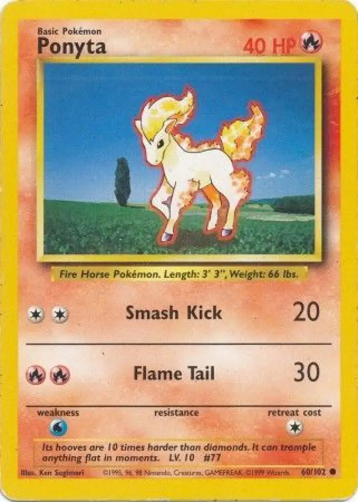Ponyta (60/102) [Base Set Unlimited] - Pokemon Single