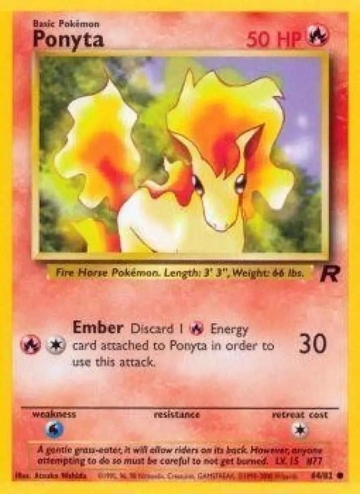 Ponyta (64/82) [Team Rocket Unlimited] - Pokemon Single