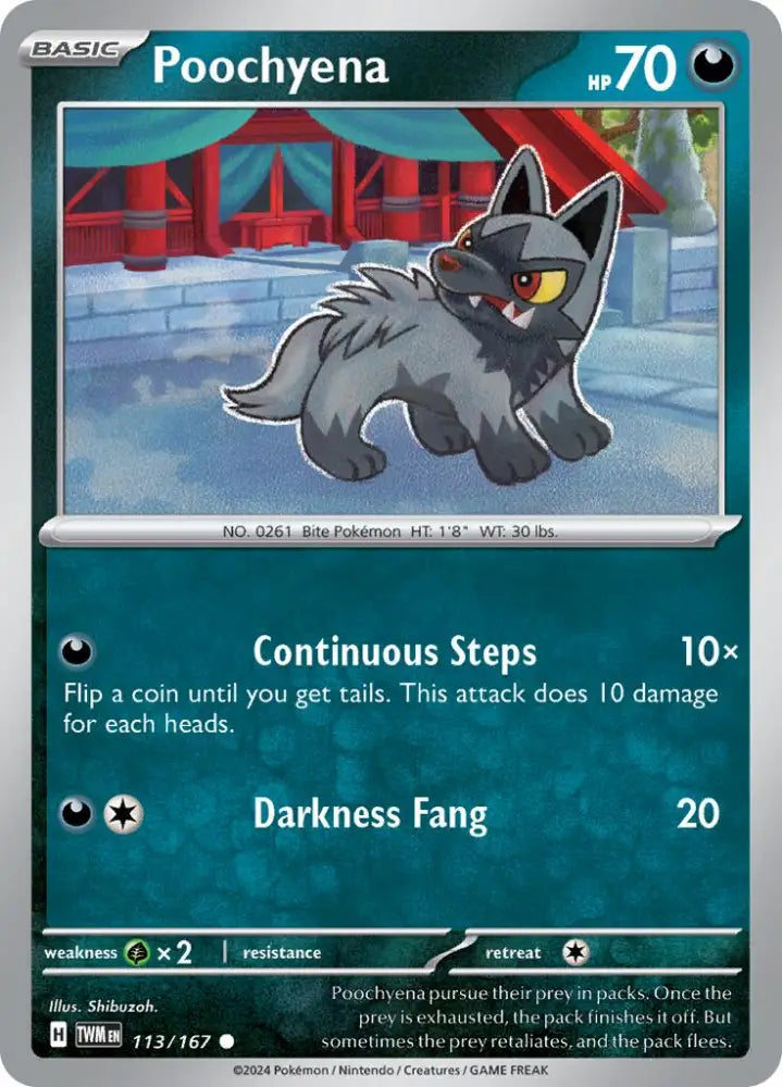 Poochyena (113/167) [Scarlet & Violet: Twilight Masquerade] - Pokemon Single