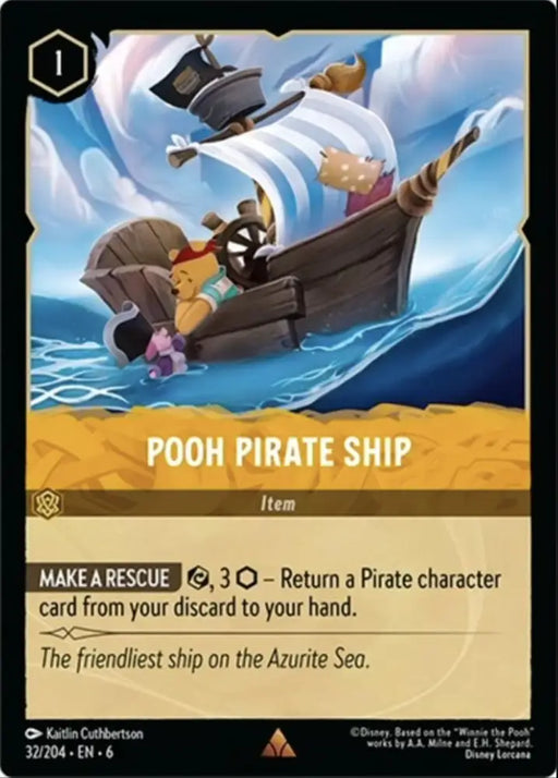 Pooh Pirate Ship (32/204) [Azurite Sea] - Lorcana Single