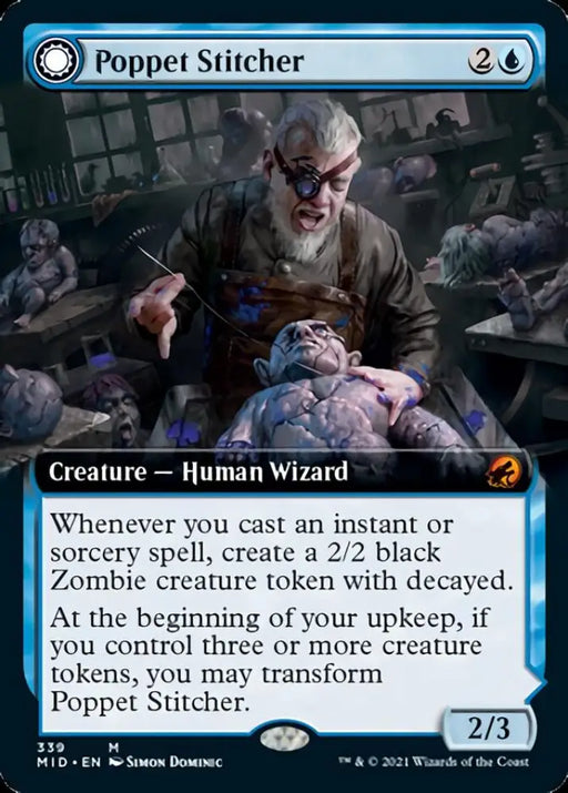 Poppet Stitcher // Poppet Factory (Extended Art) [Innistrad: Midnight Hunt] - MTG Single