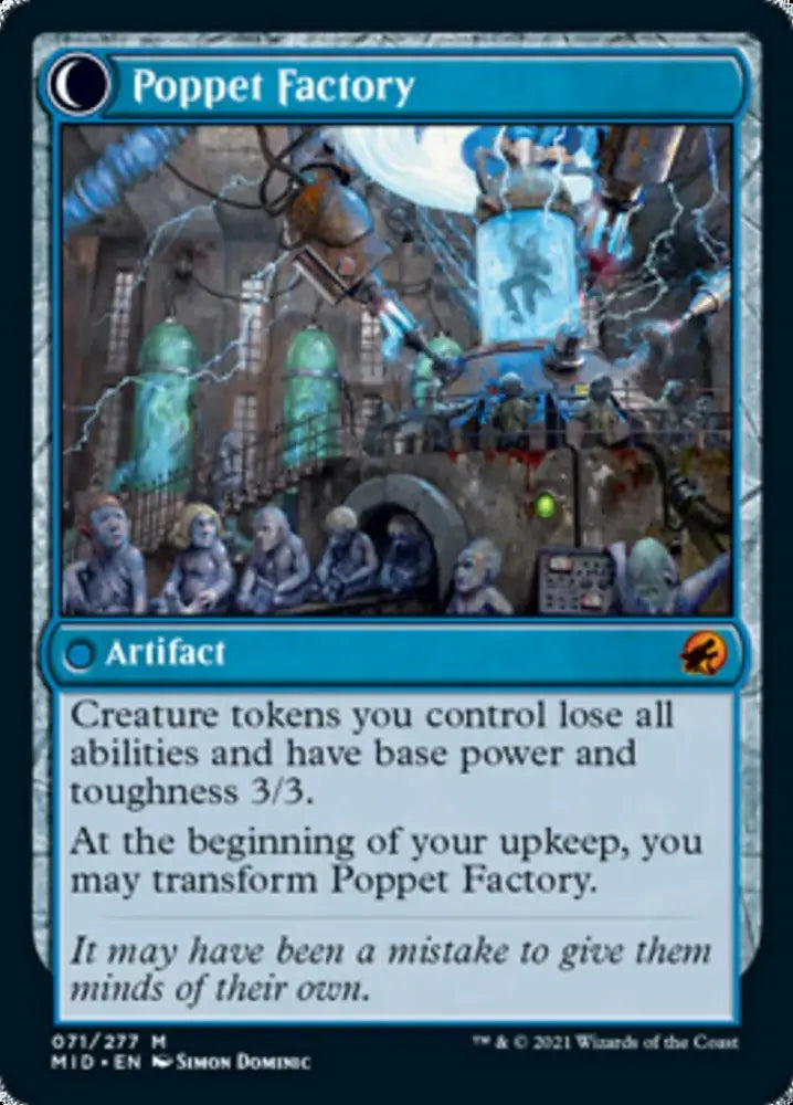 Poppet Stitcher // Poppet Factory [Innistrad: Midnight Hunt] - MTG Single