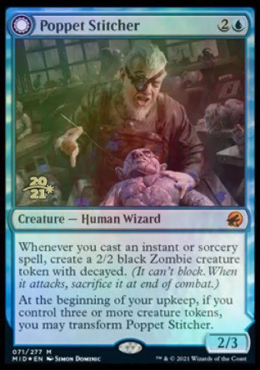 Poppet Stitcher // Poppet Factory [Innistrad: Midnight Hunt Prerelease Promos] - MTG Single
