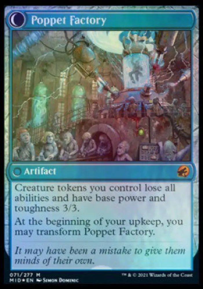 Poppet Stitcher // Poppet Factory [Innistrad: Midnight Hunt Prerelease Promos] - MTG Single