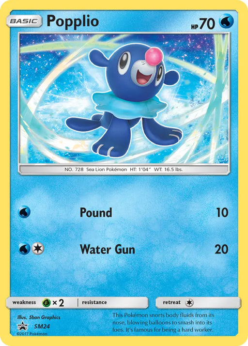 Popplio (SM24) [Sun & Moon: Black Star Promos] - Pokemon Single