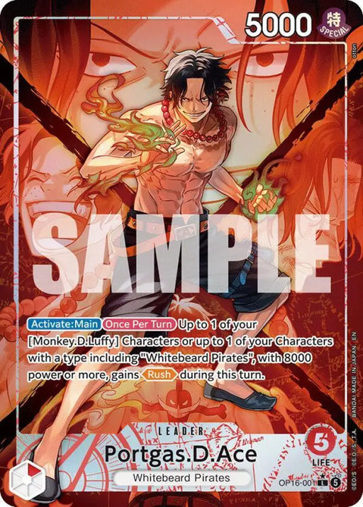 Portgas.D.Ace (001) (Alternate Art) (OP16-001) [The Time of Battle]