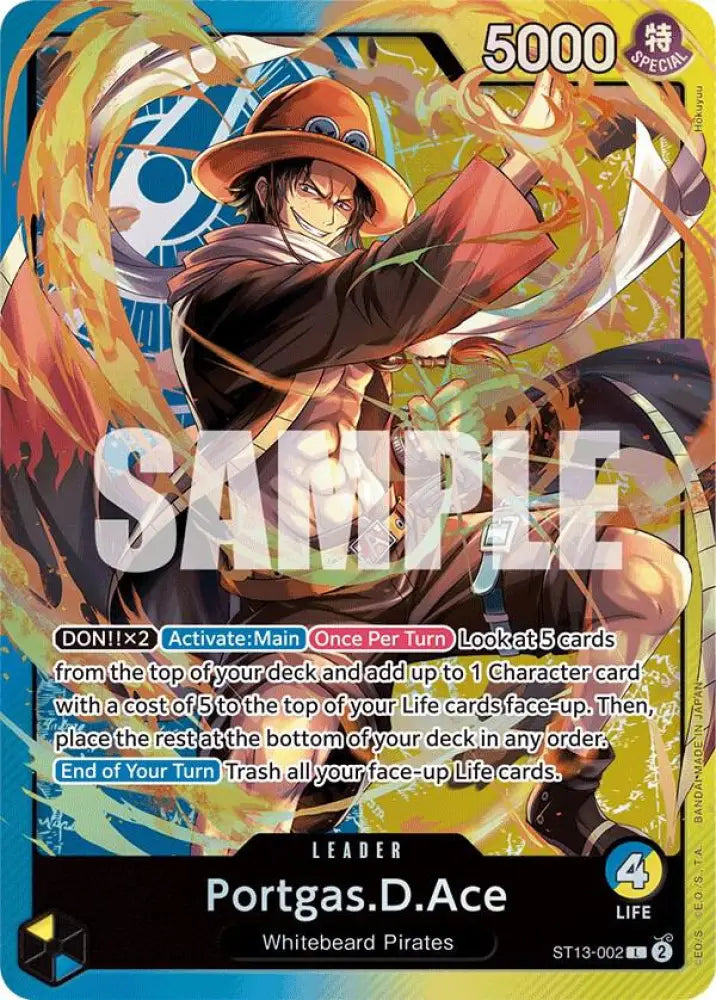 Portgas.D.Ace (002) (ST13-002) [Ultra Deck: The Three Brothers]