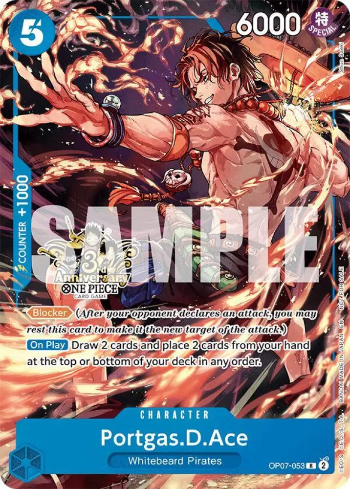 Portgas.D.Ace - OP07-053 (3rd Anniversary Tournament 3 Brothers Pack) [Carrying On His Will: 3rd Anniversary Tournament Cards]