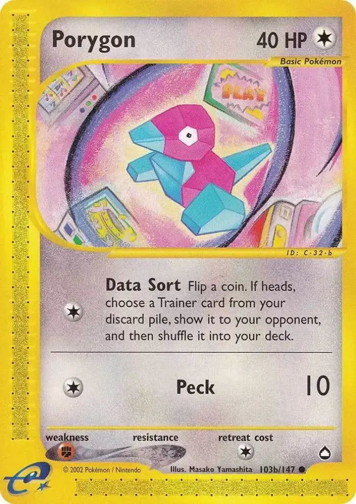 Porygon (103b/147) [Aquapolis] - Pokemon Single