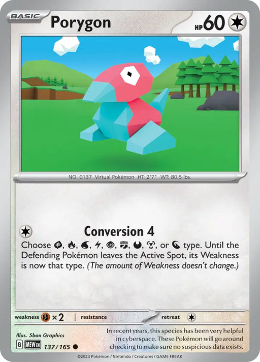 Porygon (137/165) [Scarlet & Violet 151] - Pokemon Single