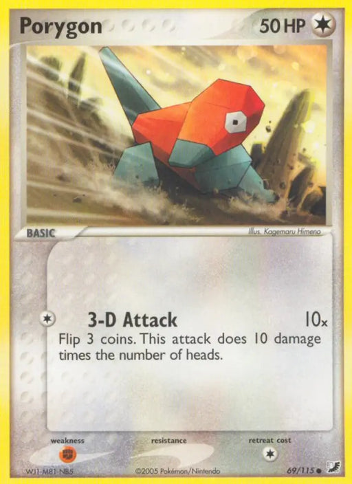 Porygon (69/115) [EX: Unseen Forces] - Pokemon Single