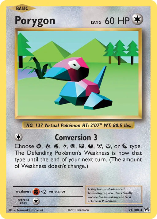 Porygon (71/108) [XY: Evolutions] - Pokemon Single