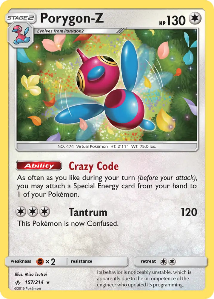 Porygon-Z (157/214) [Sun & Moon: Unbroken Bonds] - Pokemon Single