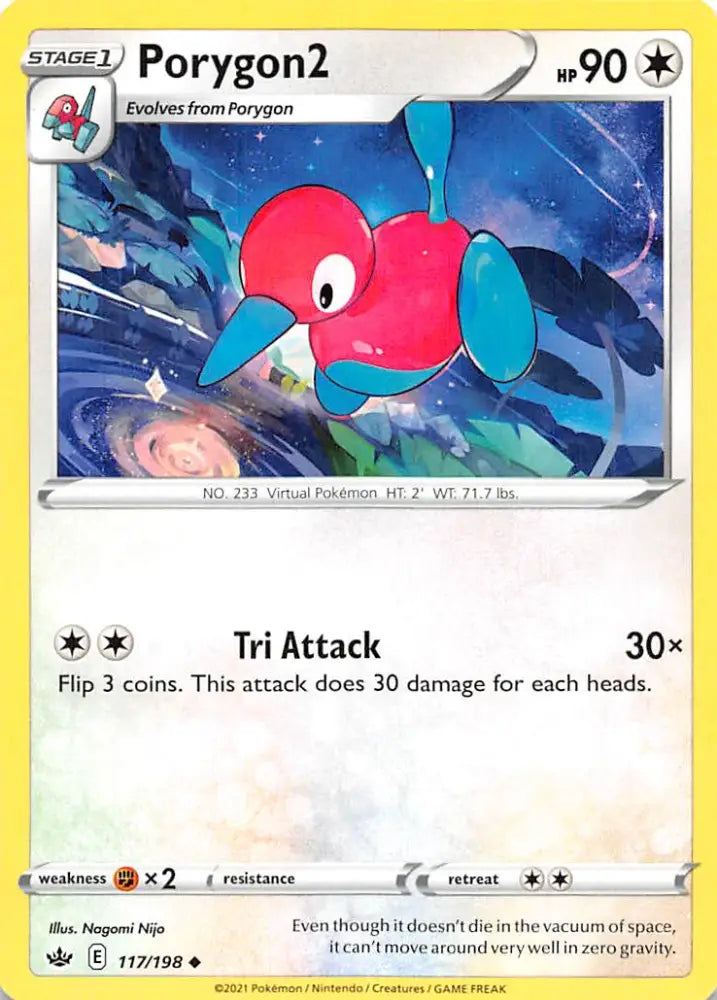 Porygon2 (117/198) [Sword & Shield: Chilling Reign] - Pokemon Single