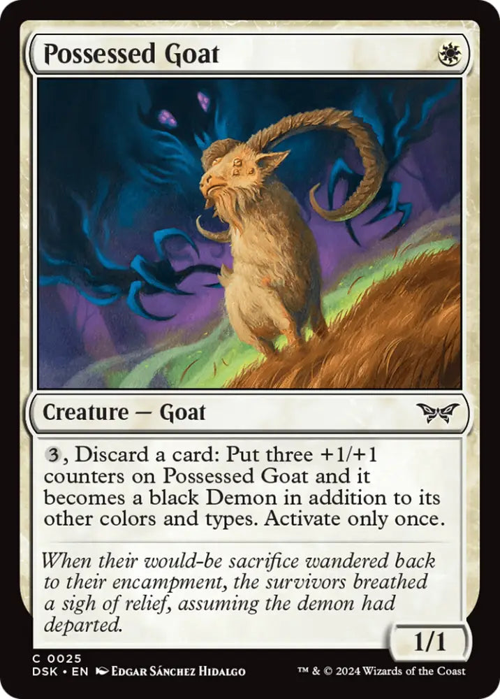 Possessed Goat [Duskmourn: House of Horror] - MTG Single