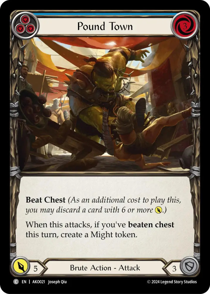 Pound Town (Blue) [AKO021] (Armory Deck: Kayo) - Flesh And Blood Single