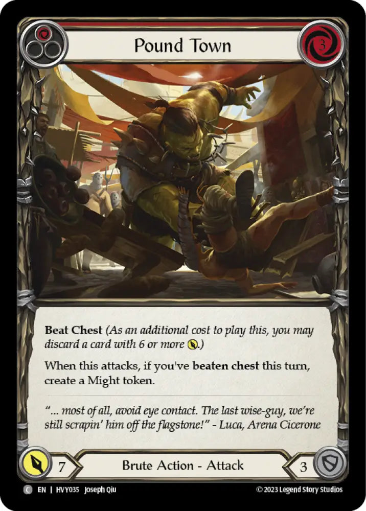 Pound Town (Red) [Heavy Hitters] Rainbow Foil - Flesh And Blood Single