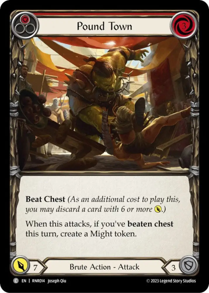 Pound Town (Red) [RNR014] (Rhinar Hero Deck) - Flesh And Blood Single