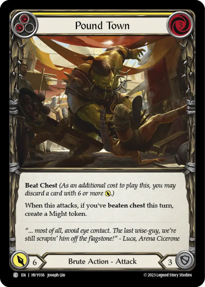 Pound Town (Yellow) [Heavy Hitters] Rainbow Foil - Flesh And Blood Single