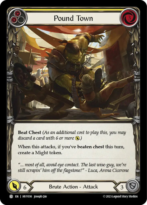 Pound Town (Yellow) [Heavy Hitters] Rainbow Foil - Flesh And Blood Single