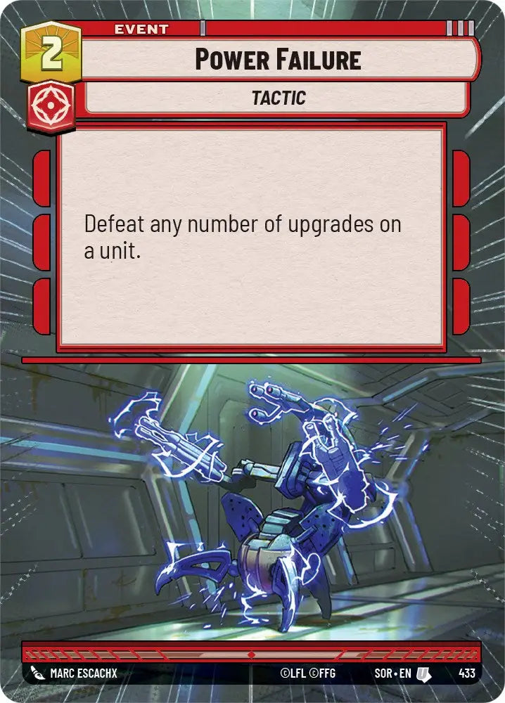 Power Failure (Hyperspace) (433) [Spark of Rebellion] - Star Wars: Unlimited Single