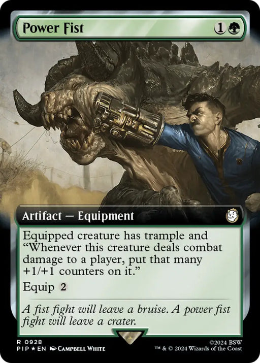 Power Fist (Extended Art) (Surge Foil) [Fallout] - MTG Single