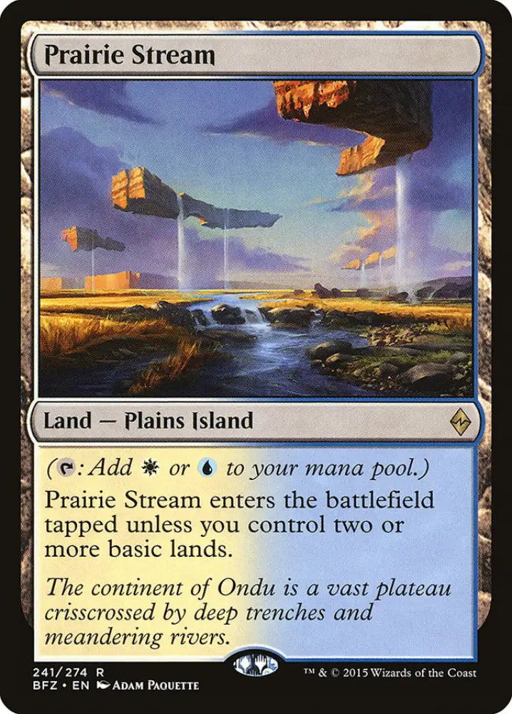 Prairie Stream [Battle for Zendikar] - MTG Single