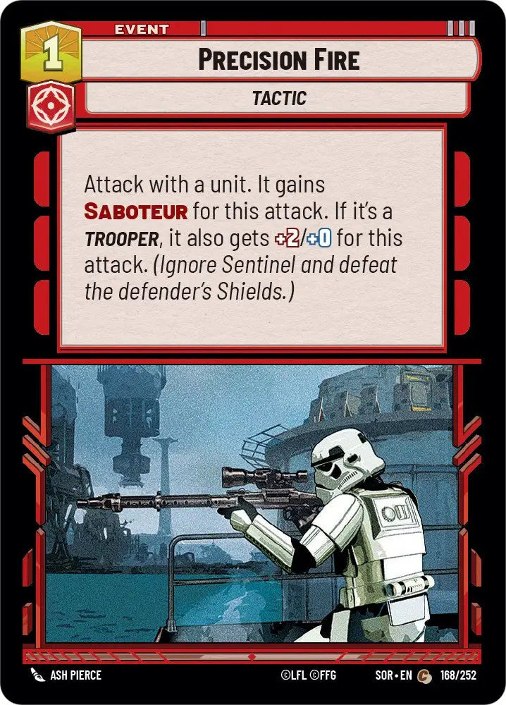 Precision Fire (168/252) [Spark of Rebellion] - Star Wars: Unlimited Single