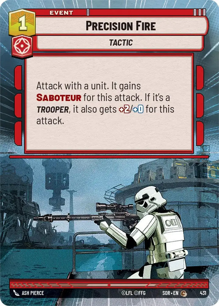 Precision Fire (Hyperspace) (431) [Spark of Rebellion] - Star Wars: Unlimited Single