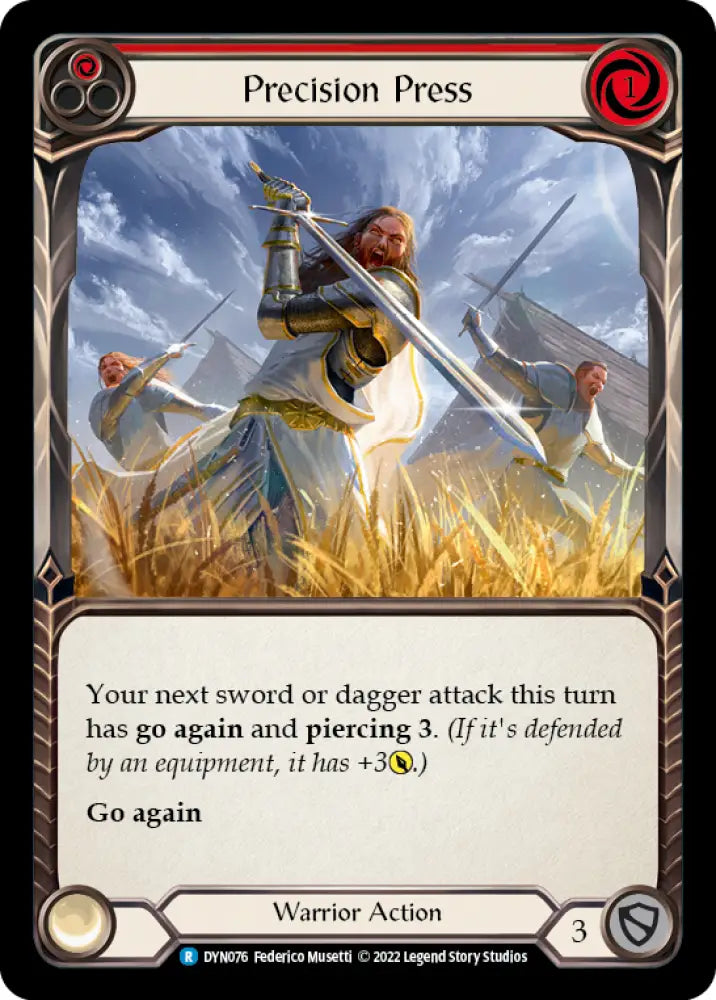 Precision Press (Red) [Dynasty] Rainbow Foil - Flesh And Blood Single