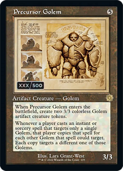 Precursor Golem (Retro Schematic) (Serialized) [The Brothers’ War Retro Artifacts] - MTG Single