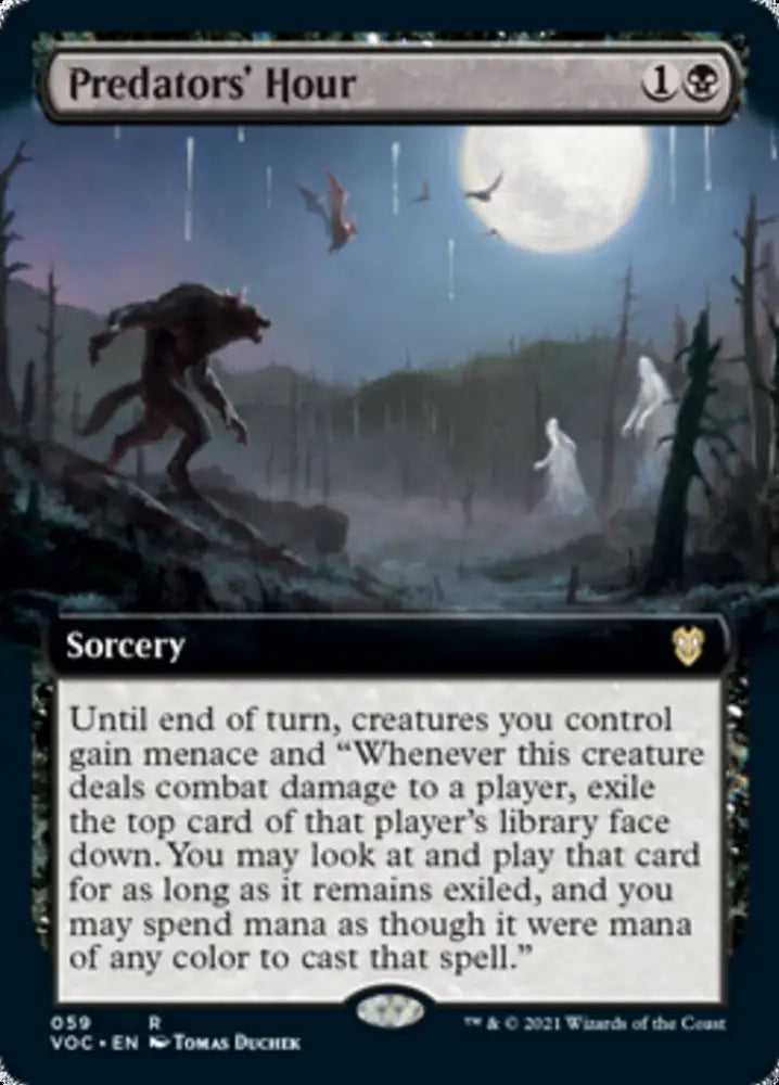 Predators’ Hour (Extended Art) [Innistrad: Crimson Vow Commander] - MTG Single