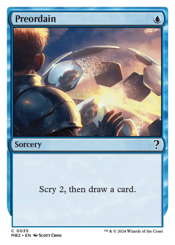 Preordain (White Border) [Mystery Booster 2] - MTG Single