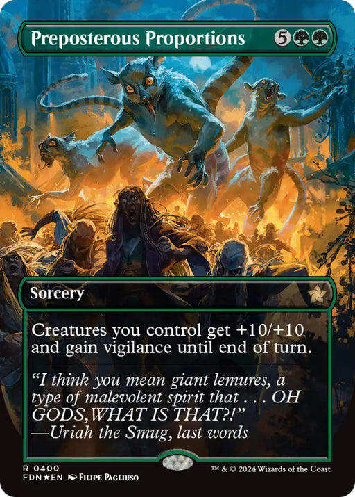 Preposterous Proportions (Borderless) (Mana Foil) [Foundations] - MTG Single
