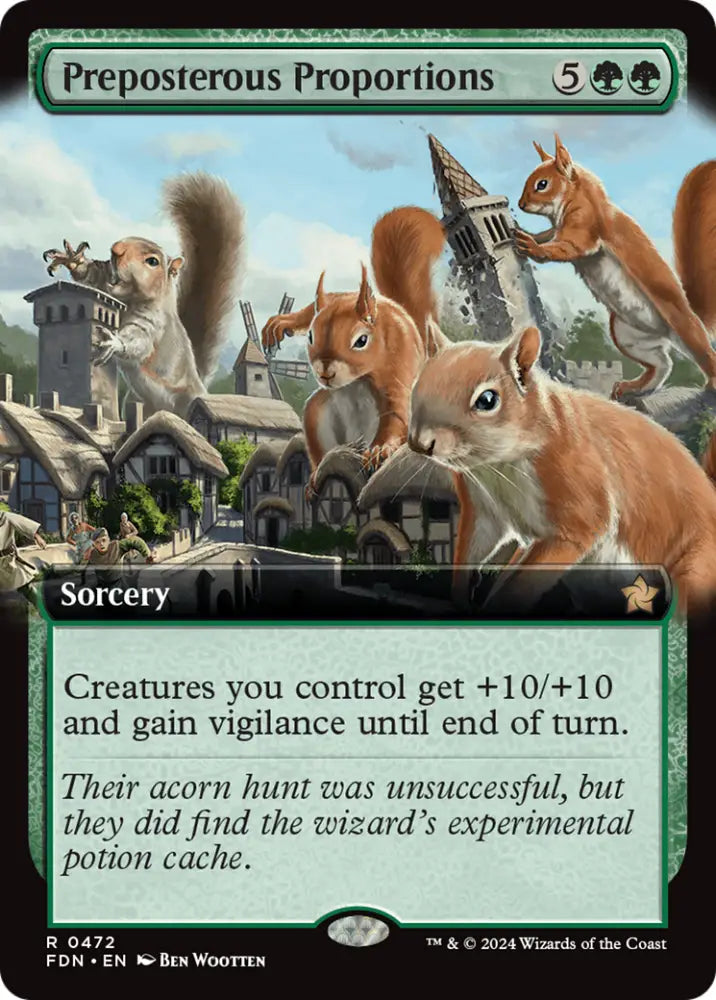 Preposterous Proportions (Extended Art) [Foundations] - MTG Single