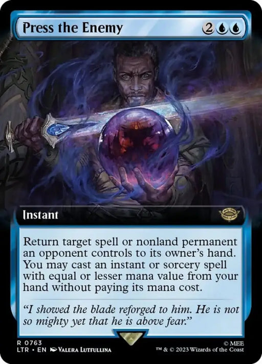Press the Enemy (Extended Art) (Surge Foil) [The Lord of the Rings: Tales of Middle-Earth] - MTG Single