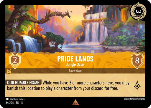Pride Lands - Jungle Oasis (34/204) [Shimmering Skies] - Lorcana Single