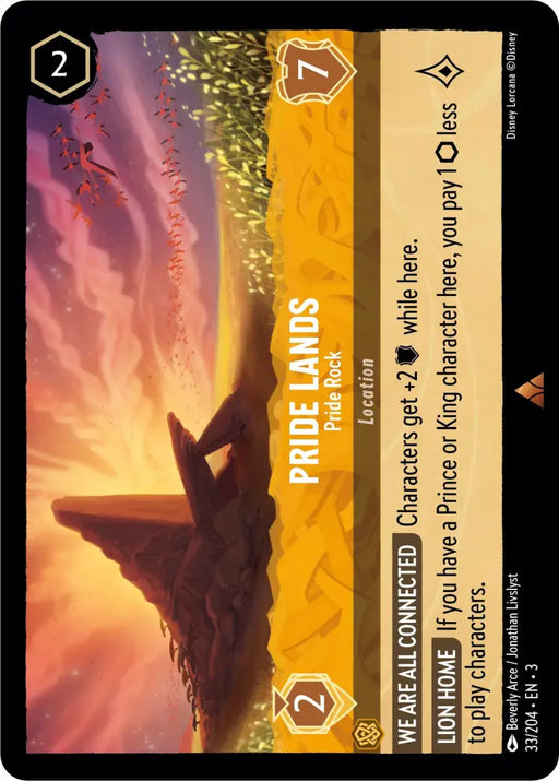 Pride Lands - Pride Rock (33/204) [Into the Inklands] - Lorcana Single