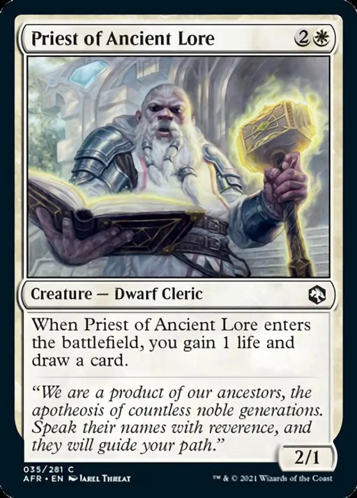 Priest of Ancient Lore [Dungeons & Dragons: Adventures in the Forgotten Realms] - MTG Single