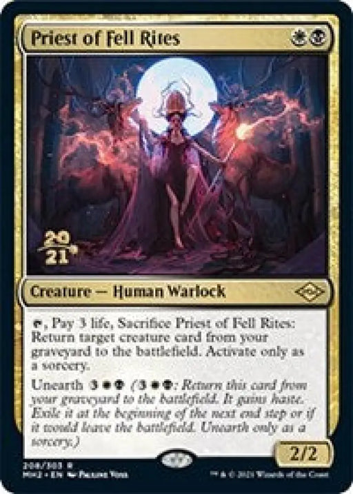 Priest of Fell Rites (208) [Prerelease Cards]