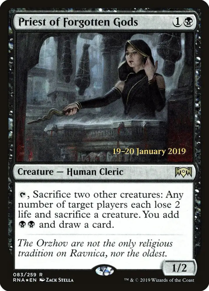 Priest of Forgotten Gods [Ravnica Allegiance Prerelease Promos] - MTG Single
