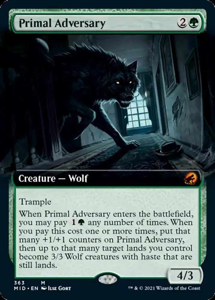 Primal Adversary (Extended Art) [Innistrad: Midnight Hunt] - MTG Single