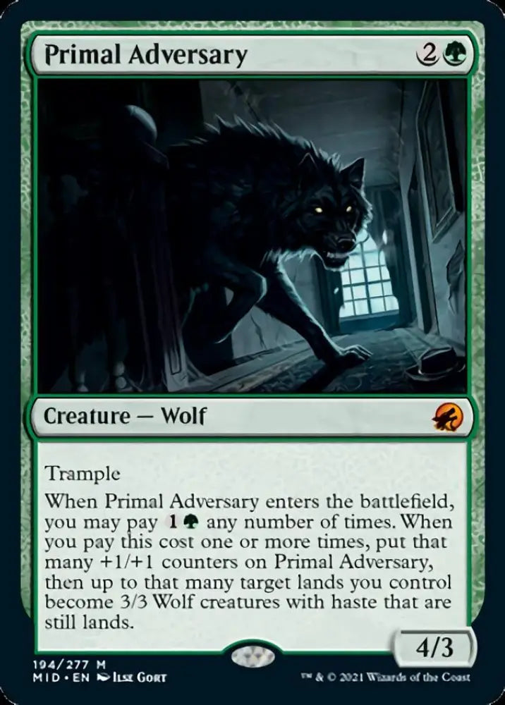 Primal Adversary [Innistrad: Midnight Hunt] - MTG Single