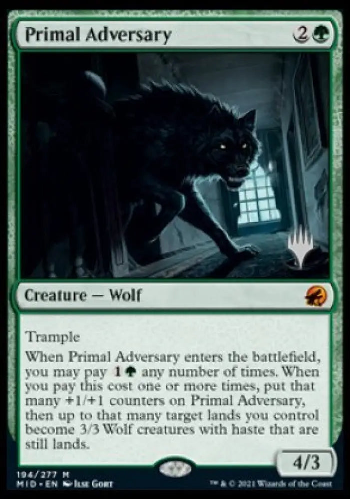 Primal Adversary (Promo Pack) [Innistrad: Midnight Hunt Promos] - MTG Single