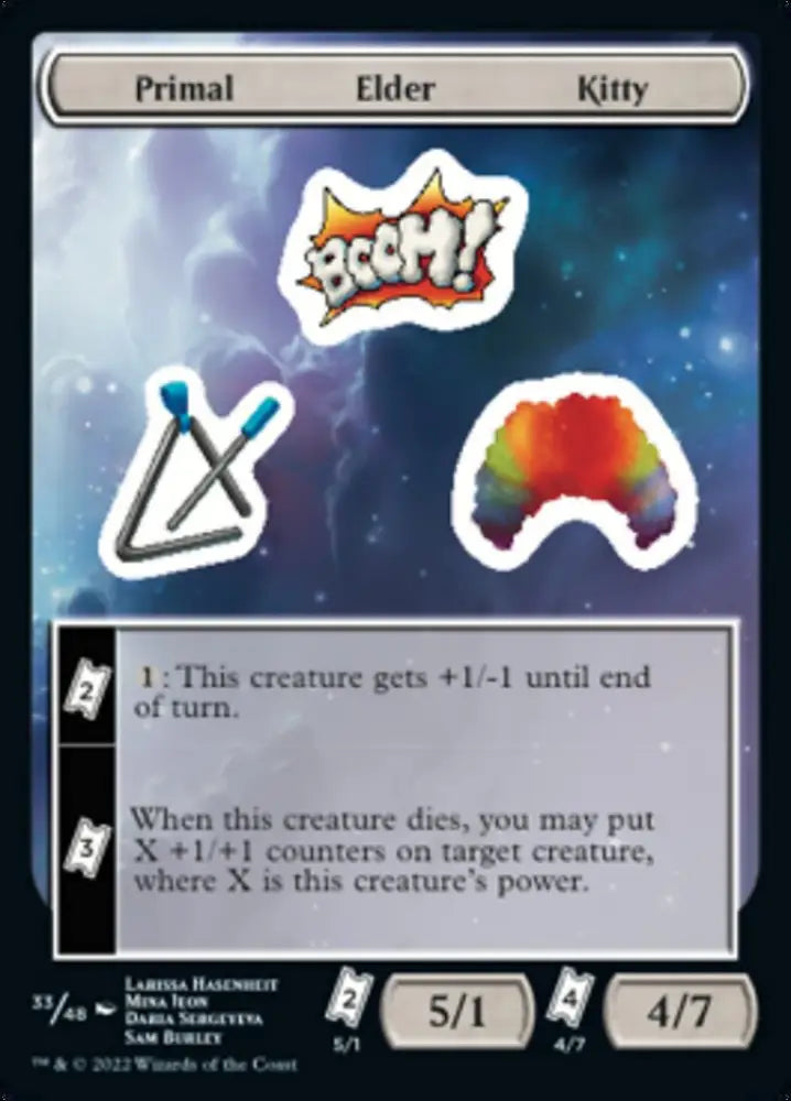 Primal Elder Kitty [Unfinity Stickers] - MTG Single